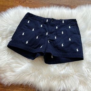 Ralph Lauren Navy Logo Pony Chino Shorts